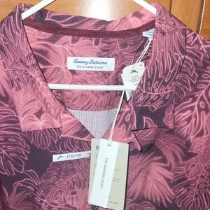 Tommy Bahama Men's Burgundy Floral Button Down Shirt